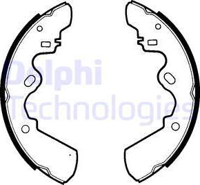 Delphi LS1310 - Комплект тормозных колодок, барабанные abcparts.ee