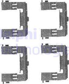 Delphi LX0452 - Комплектующие для колодок дискового тормоза abcparts.ee