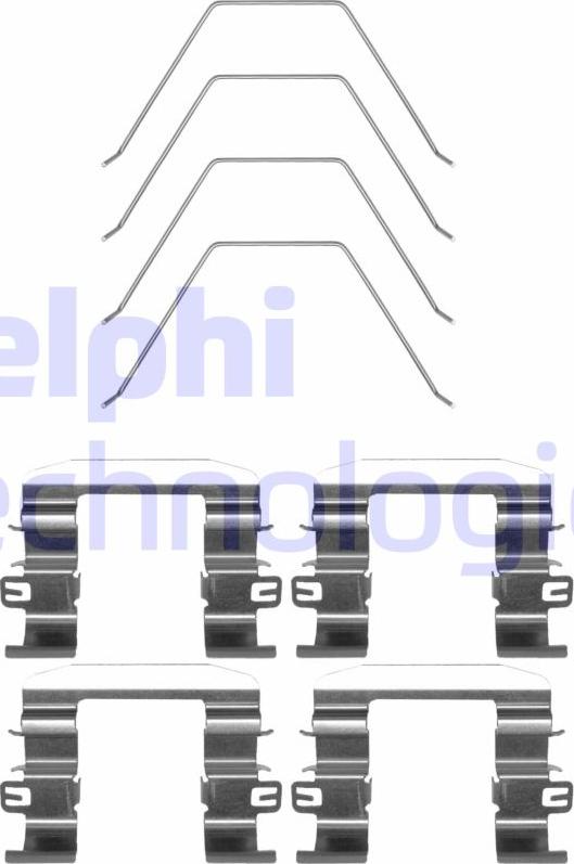 Delphi LX0669 - Комплектующие для колодок дискового тормоза abcparts.ee
