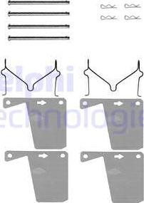 Delphi LX0028 - Комплектующие для колодок дискового тормоза abcparts.ee