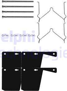 Delphi LX0111 - Комплектующие для колодок дискового тормоза abcparts.ee