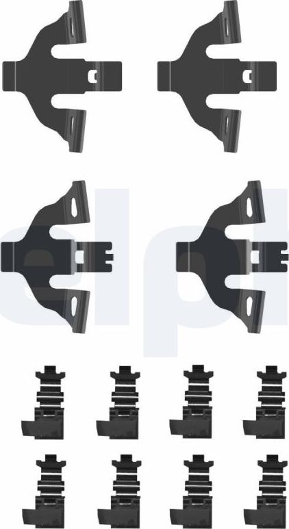 Delphi LX0748 - Комплектующие для колодок дискового тормоза abcparts.ee