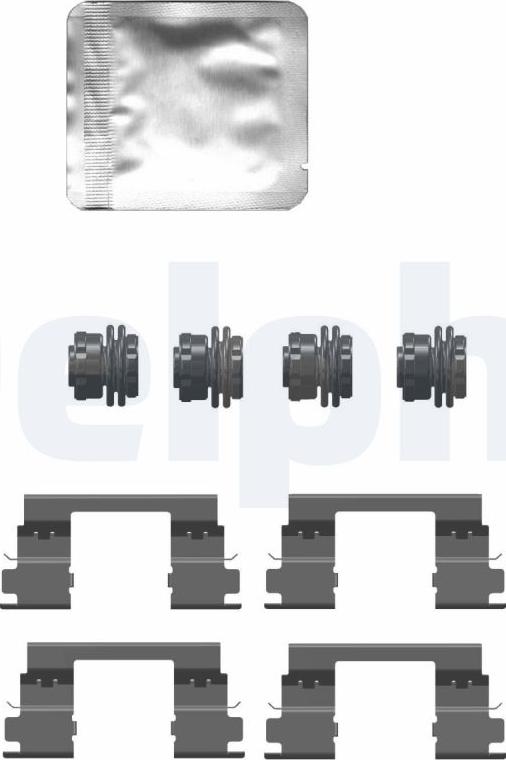 Delphi LX0747 - Комплектующие для колодок дискового тормоза abcparts.ee