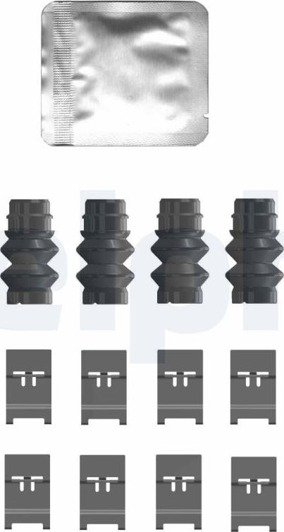 Delphi LX0753 - Комплектующие для колодок дискового тормоза abcparts.ee