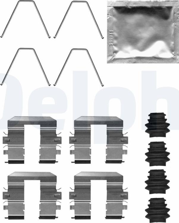 Delphi LX0708 - Комплектующие для колодок дискового тормоза abcparts.ee