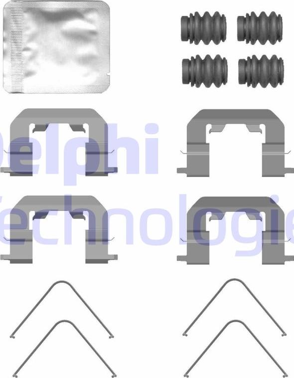 Delphi LX0771 - Комплектующие для колодок дискового тормоза abcparts.ee