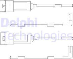 Delphi LZ0114 - Сигнализатор, износ тормозных колодок abcparts.ee