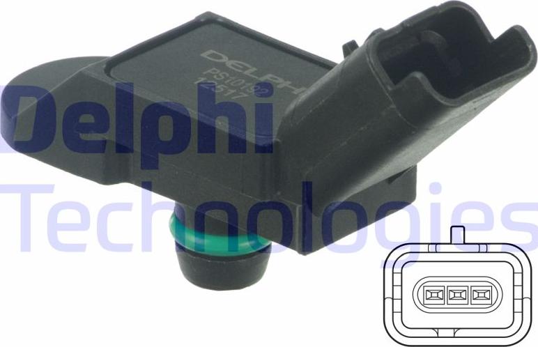 Delphi PS10192 - Датчик, давление во впускной трубе abcparts.ee