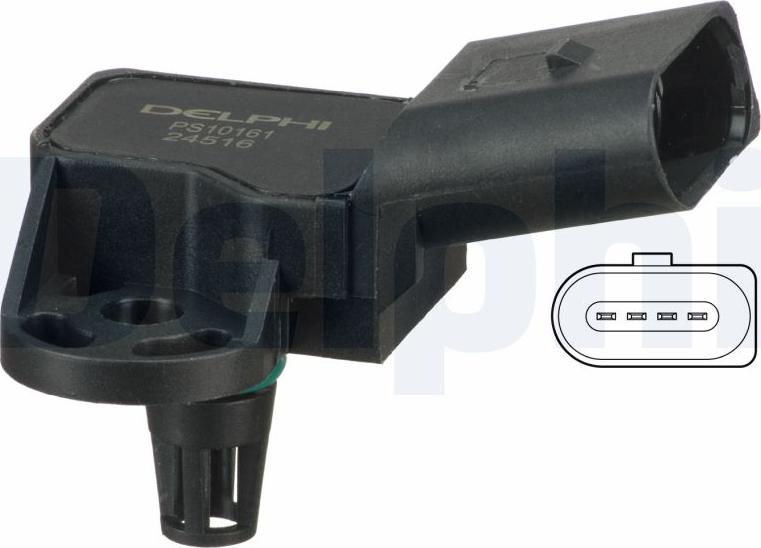 Delphi PS10161 - Датчик, давление во впускной трубе abcparts.ee