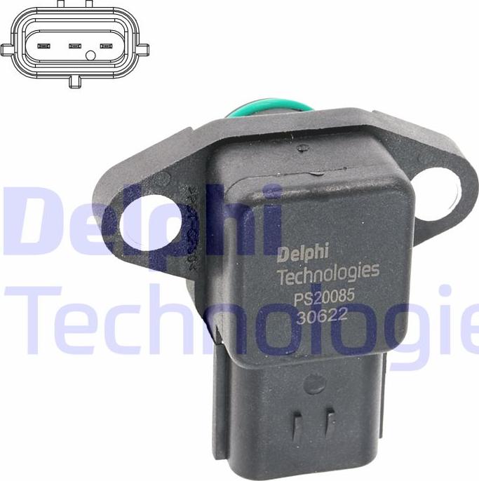 Delphi PS20085-12B1 - Датчик, давление во впускной трубе abcparts.ee