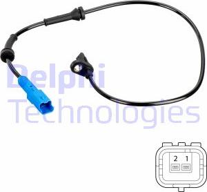 Delphi SS20787 - ABS датчик, частота вращения колеса abcparts.ee
