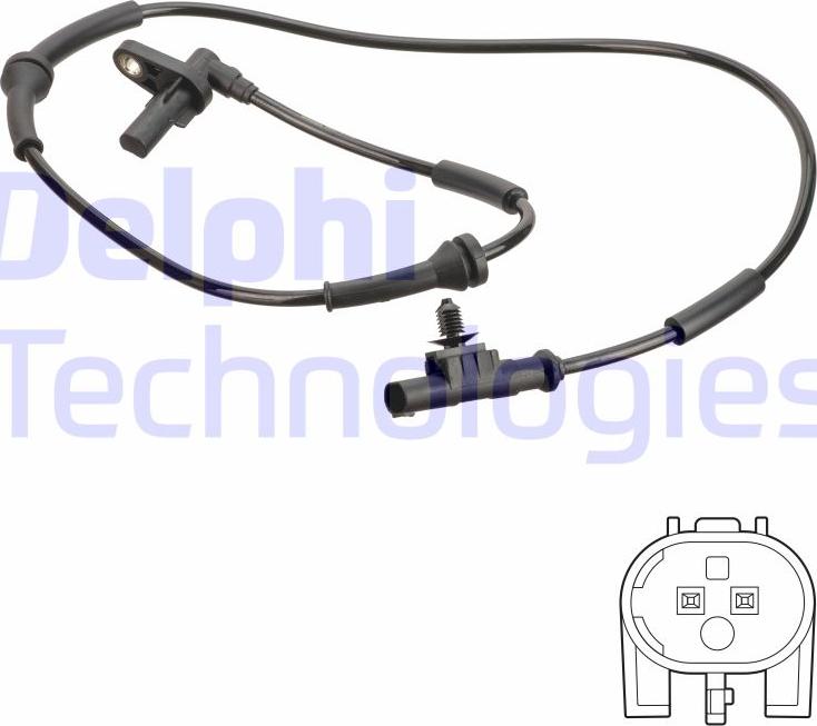 Delphi SS20776 - ABS датчик, частота вращения колеса abcparts.ee