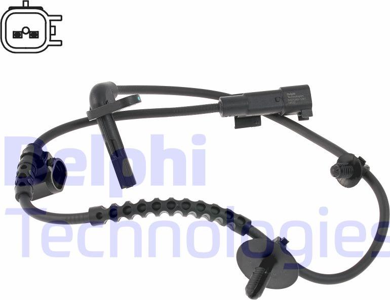Delphi SS21262-12B1 - ABS датчик, частота вращения колеса abcparts.ee