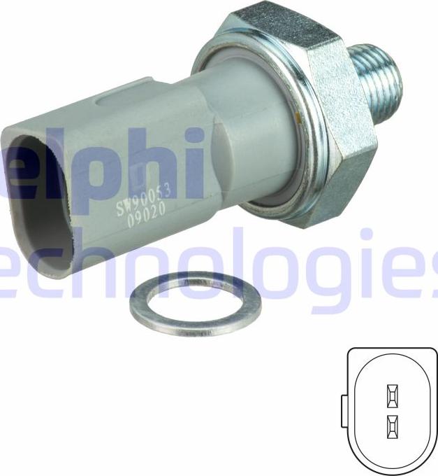 Delphi SW90053 - Датчик, давление масла abcparts.ee