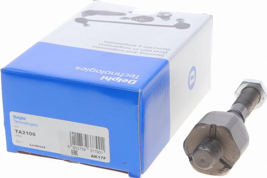 Delphi TA2100 - Осевой шарнир рулевой тяги, внутренний abcparts.ee