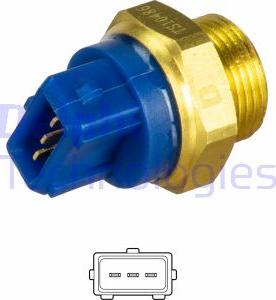 Delphi TS10486 - Термовыключатель, вентилятор радиатора / кондиционера abcparts.ee