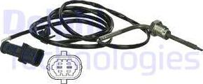Delphi TS30063 - Датчик, температура выхлопных газов abcparts.ee