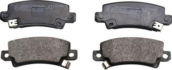 Denckermann B110753 - Тормозные колодки, дисковые, комплект abcparts.ee