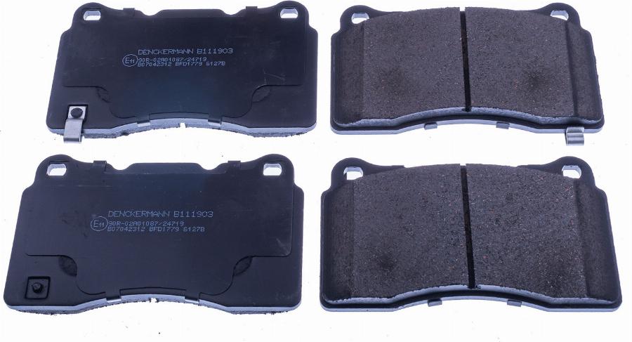 Denckermann B111903 - Тормозные колодки, дисковые, комплект abcparts.ee