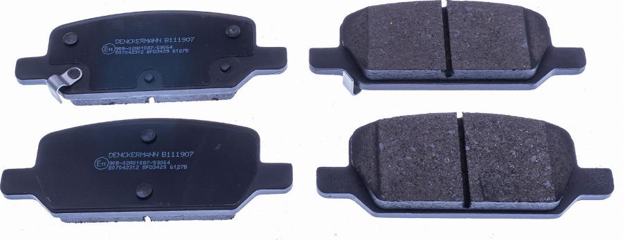 Denckermann B111907 - Тормозные колодки, дисковые, комплект abcparts.ee