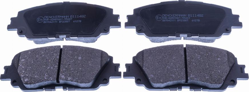 Denckermann B111482 - Тормозные колодки, дисковые, комплект abcparts.ee
