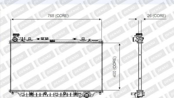 Denso A221-A337 - Радиатор, охлаждение двигателя abcparts.ee