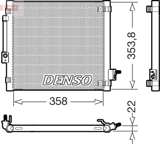 Denso DCN99081 - Конденсатор кондиционера abcparts.ee