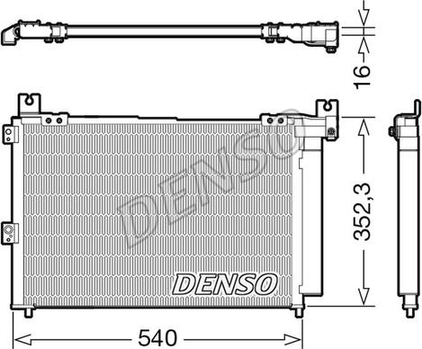 Denso DCN44014 - Конденсатор кондиционера abcparts.ee