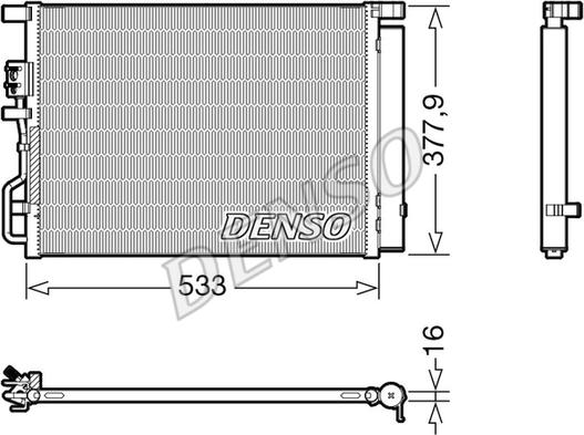 Denso DCN41018 - Конденсатор кондиционера abcparts.ee