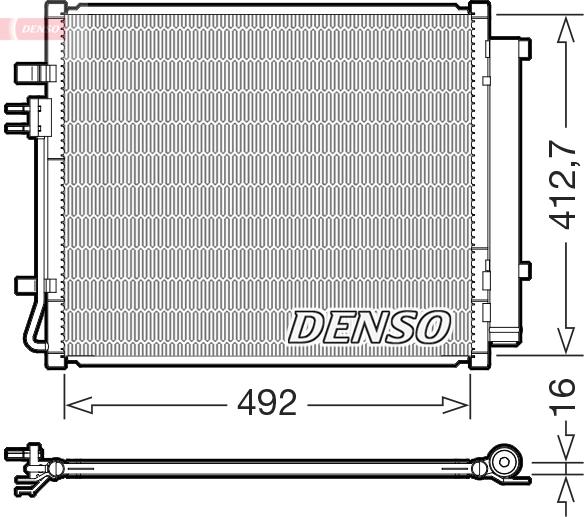 Denso DCN43015 - Конденсатор кондиционера abcparts.ee