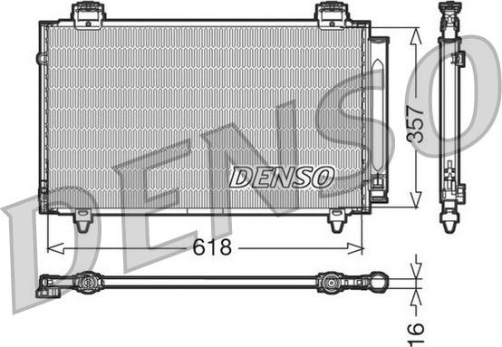 Denso DCN50004 - Конденсатор кондиционера abcparts.ee