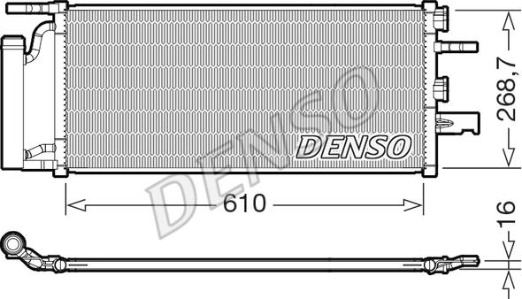 Denso DCN05036 - Конденсатор кондиционера abcparts.ee