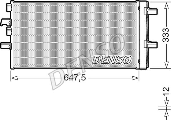 Denso DCN05108 - Конденсатор кондиционера abcparts.ee
