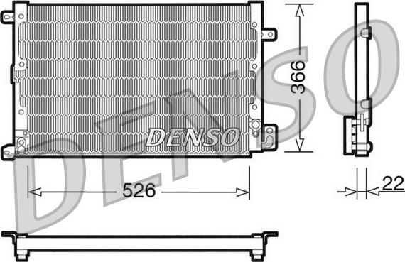 Denso DCN01020 - Конденсатор кондиционера abcparts.ee