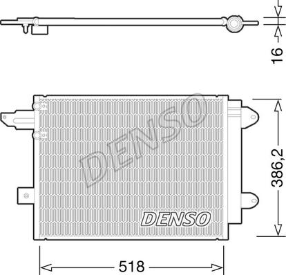 Denso DCN02005 - Конденсатор кондиционера abcparts.ee