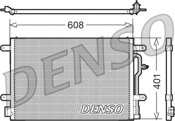 Denso DCN02012 - Конденсатор кондиционера abcparts.ee