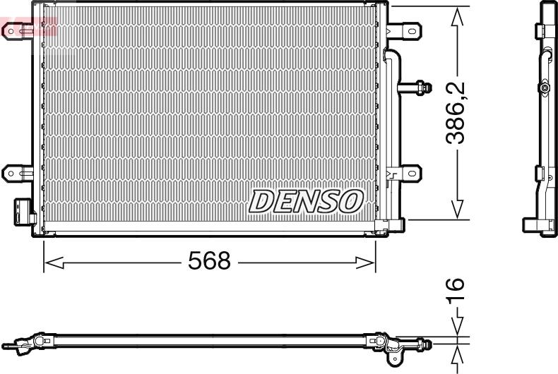 Denso DCN02038 - Конденсатор кондиционера abcparts.ee