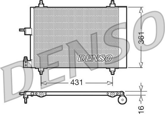 Denso DCN07009 - Конденсатор кондиционера abcparts.ee