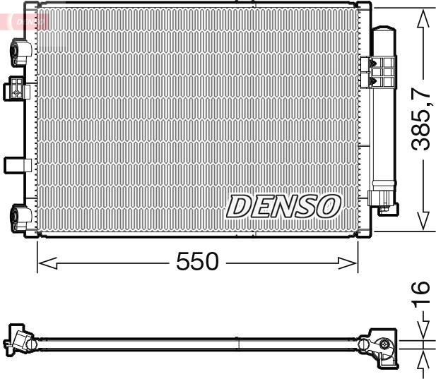 Denso DCN10044 - Конденсатор кондиционера abcparts.ee