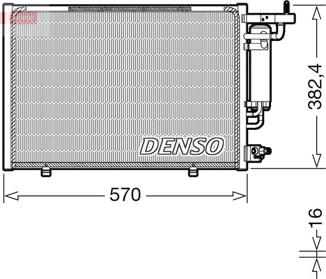 Denso DCN10052 - Конденсатор кондиционера abcparts.ee