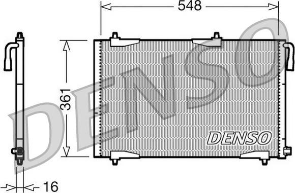 Denso DCN21002 - Конденсатор кондиционера abcparts.ee