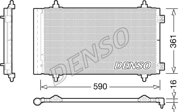 Denso DCN21018 - Конденсатор кондиционера abcparts.ee