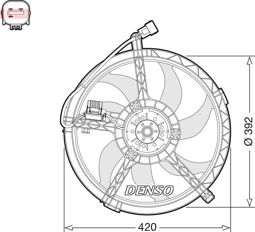 Denso DER05009 - Вентилятор, охлаждение двигателя abcparts.ee