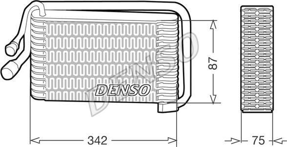 Denso DEV09001 - Испаритель, кондиционер abcparts.ee