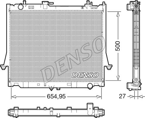 Denso DRM99014 - Радиатор, охлаждение двигателя abcparts.ee