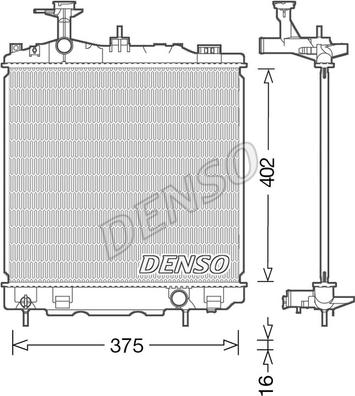 Denso DRM45041 - Радиатор, охлаждение двигателя abcparts.ee