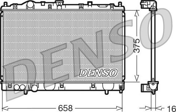 Denso DRM45004 - Радиатор, охлаждение двигателя abcparts.ee