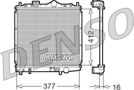 Denso DRM45001 - Радиатор, охлаждение двигателя abcparts.ee