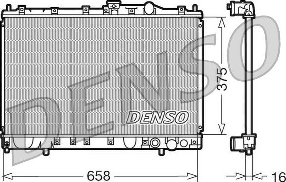 Denso DRM45002 - Радиатор, охлаждение двигателя abcparts.ee