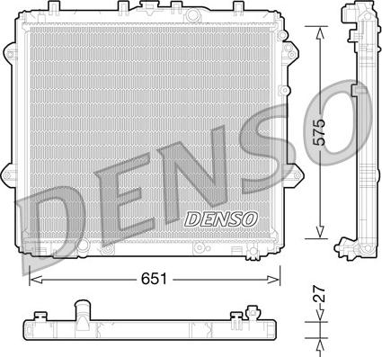 Denso DRM50060 - Радиатор, охлаждение двигателя abcparts.ee